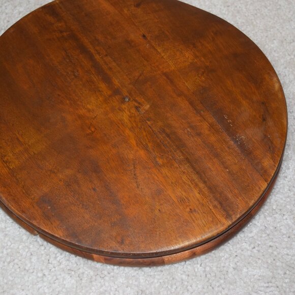 VTG Carved Wooden Collapsable Bowl/Basket Paisley Design Trays 3 Sections - Picture 13 of 13